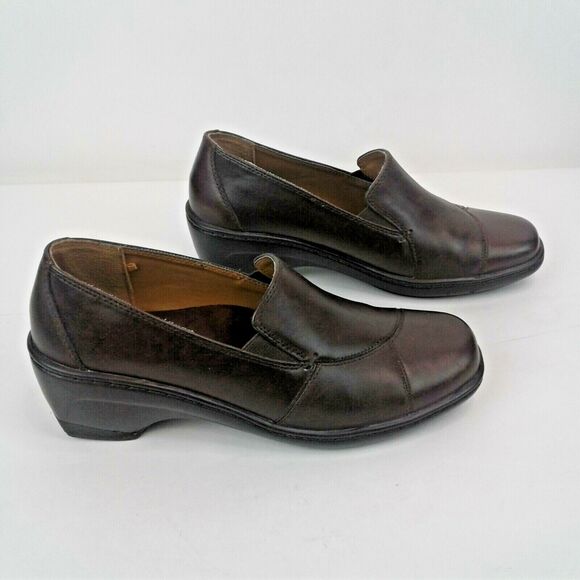 Croft-Barrow sole (sense) ability Womans Brown Slip-On-2.25" Wedge Heels Sz 6.5M - Picture 4 of 8